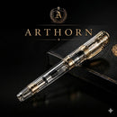 Caneta Luxuosa Arthorn - Anéis Banhados a Ouro